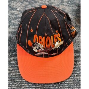Vtg Snapback Hat‎ Looney Tunes Taz  Baltimore Orioles MLB Signed Cal Ripken Jr